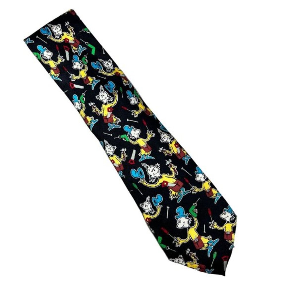 Doctor Seuss Construction Themed 100% Silk Necktie